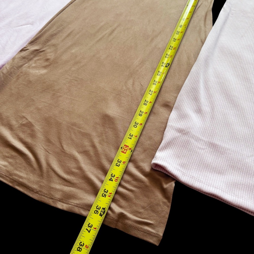 Bodycon basic Mini Dress bundle of 3 Pink Brown Medium NWOT minimalist soft girl - Picture 9 of 9